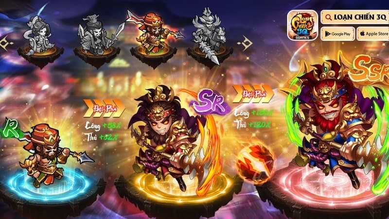 Hệ thống tướng trong game vô cùng đa dạng